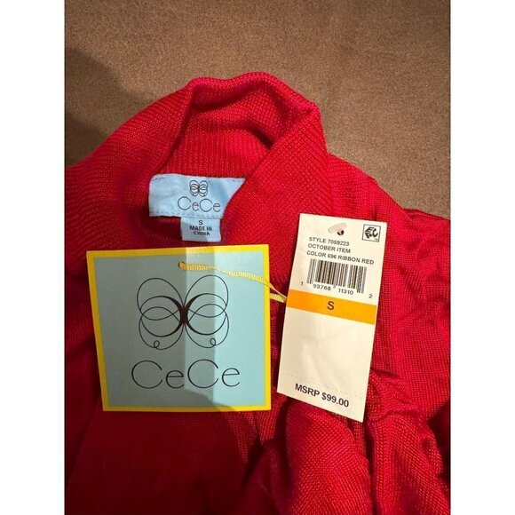 CeCe Bow Turtleneck Sweater NWT - Picture 4 of 5